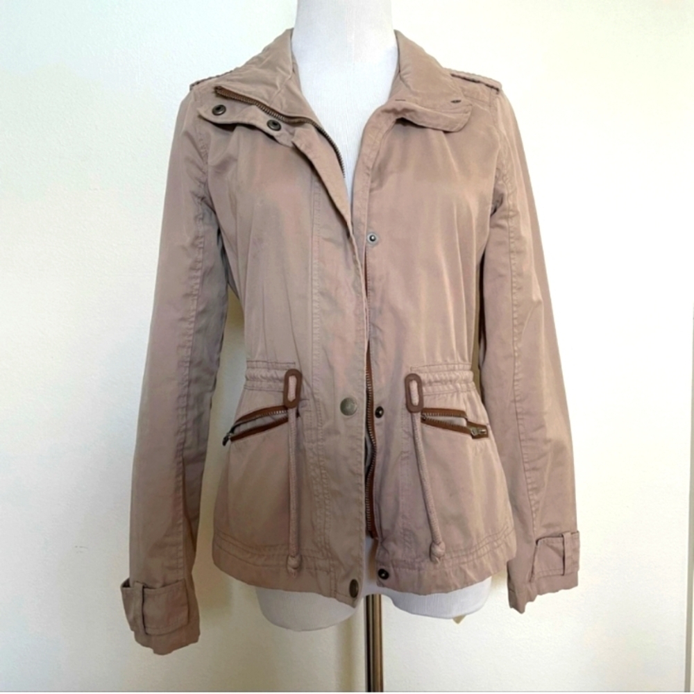 Hollister tan utility jacket women's size Medium